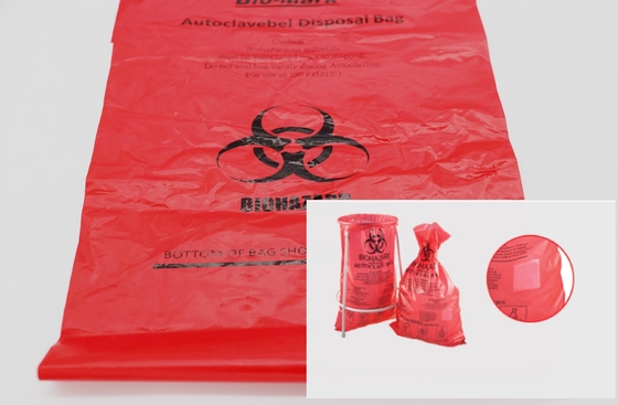 Medical Incinerator Autoclave Biohazard Bags High Temperature Resistant