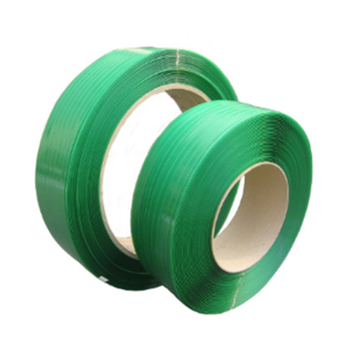 High Tension 25mm PET Strapping Band Roll Green 0.044inch Thickness For Packing Glass